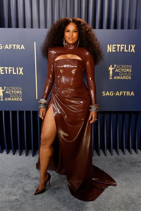 ciara latex|Ciara stuns in a latex look ahead of the 2024 SAG Awards